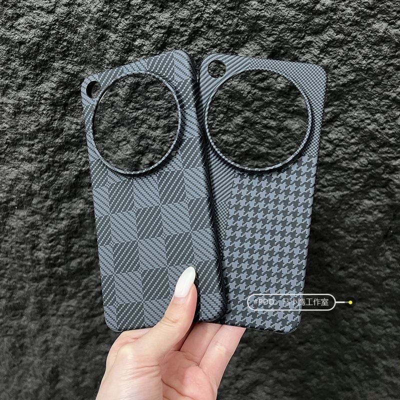 Capa para celular OPPO FindX9Ultra FindX9SPro FindX8, semi-capa com textura de fibra de carbono, rígida e anti-queda.