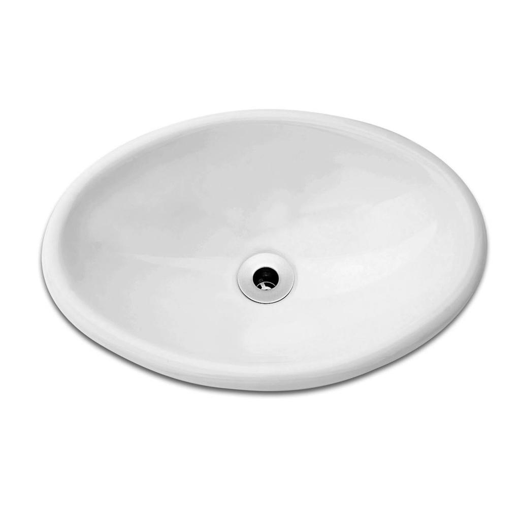 Cuba de Sobrepor para Banheiro 44X31cm Oval Branco - Celite