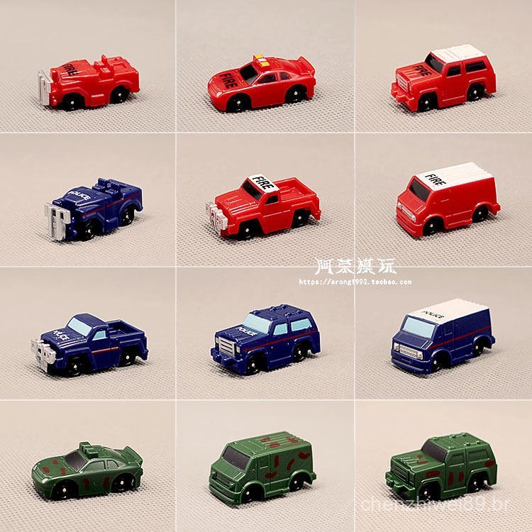 Produtos soltos: Carros de brinquedo em miniatura, mini carros de polícia, caminhões de bombeiro, ornamentos de modelos