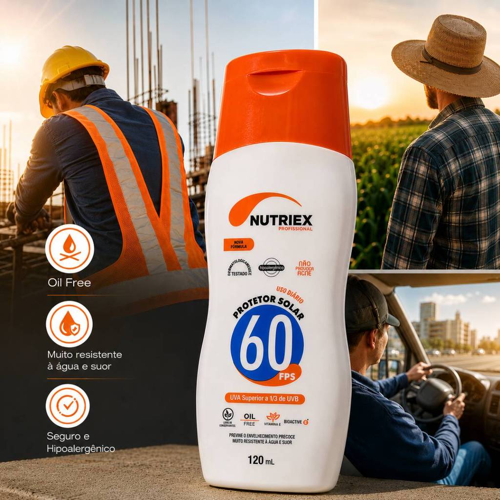 Protetor Solar Profissional FPS 60 Nutriex Hipoalergênico