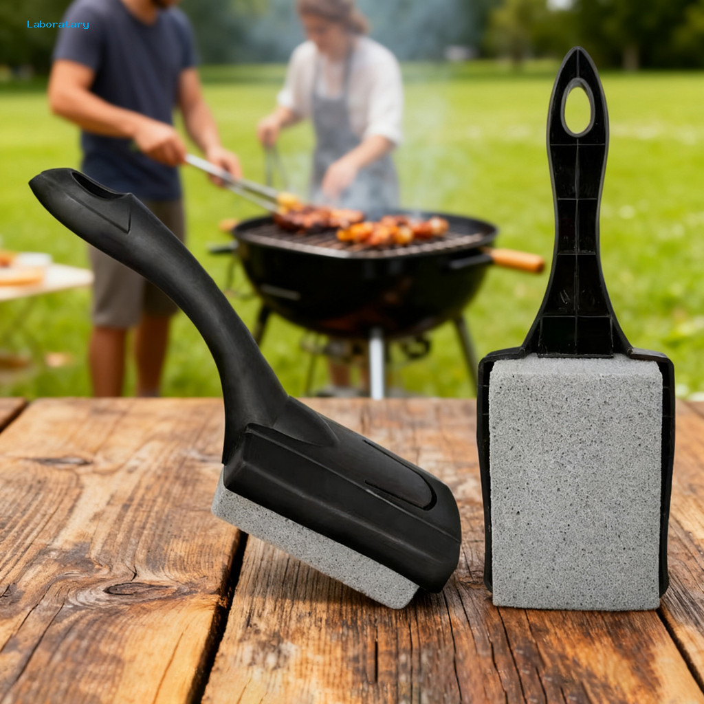 Eco-friendly Grill Cleaner Brush Heavy Duty Brick Stone with Handle Scraper – Pumice Griddle for Carbonized Residue Ki