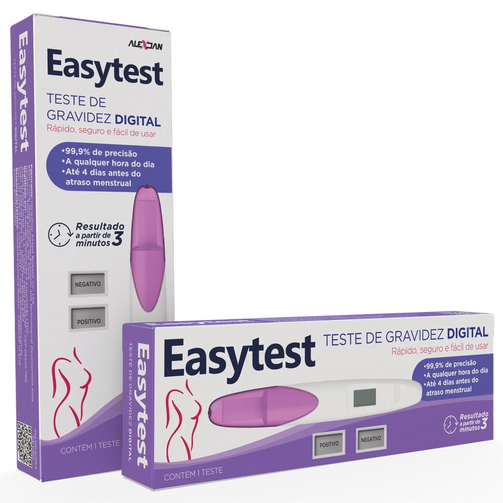 Teste de Gravidez Digital Easy Test Rápido Fácil Alta Precisão