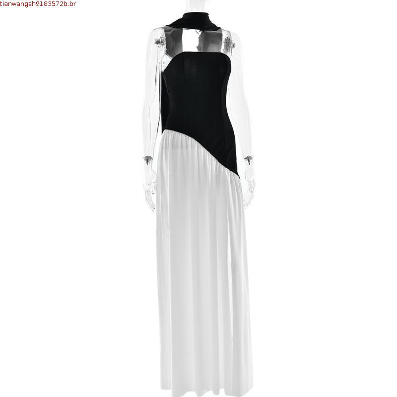 2025 comércio exterior europeu americano primavera verão Sexy sem costas tubo superior vestido fino novo estilo venda qu