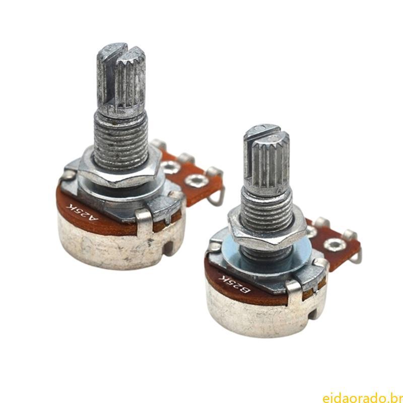 5 Pçs 25K Potenciômetro Amplificador Guitarra 18mm Potes Eixo Volumes Controle Potenciômetros Retos
