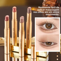 Sombra em bastão de três cores com brilho radiante e alto brilho