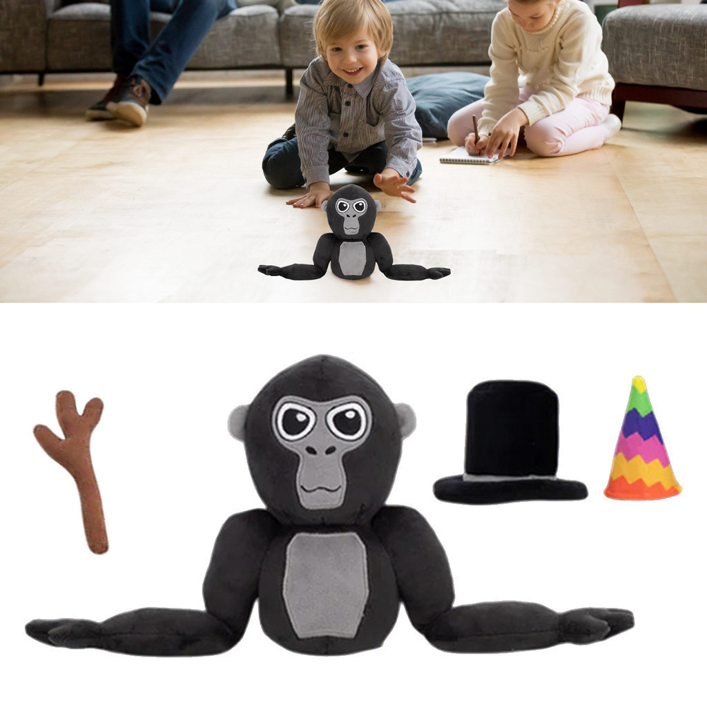 Gorilla Tag Travesseiro De Pelúcia Gorila Plushies Brinquedo Para Meninos Meninas Macio Animal Boneca Presente Fãs Crian