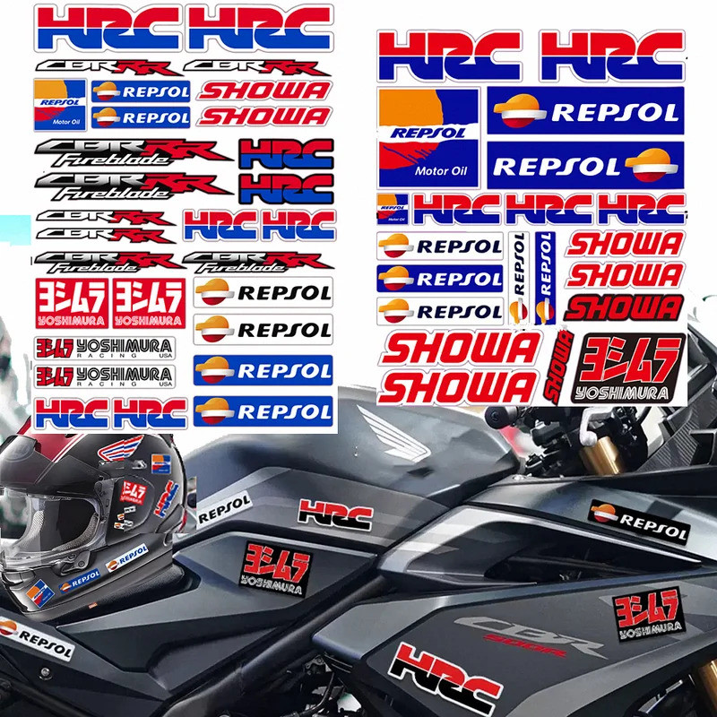 Para Honda HRC SHOWA Repsol Yoshimura Adesivos Acessórios Da Motocicleta CBR RR CB650R CB500F CB190R CB125R CBR650R CBR2