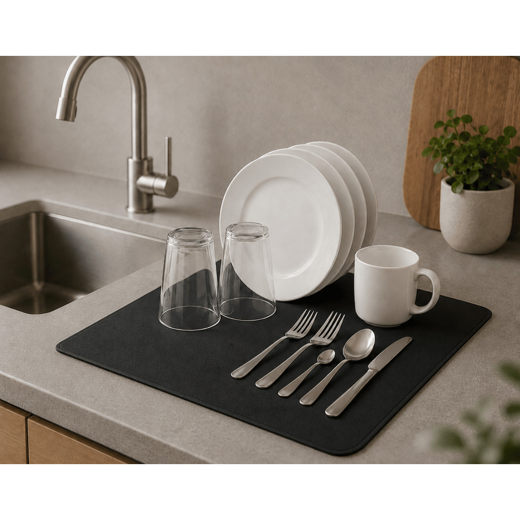 Tapete Escorredor De Louça Absorvente Antiderrapante Multiuso Para Pia Cozinha 40x30 E 70x35