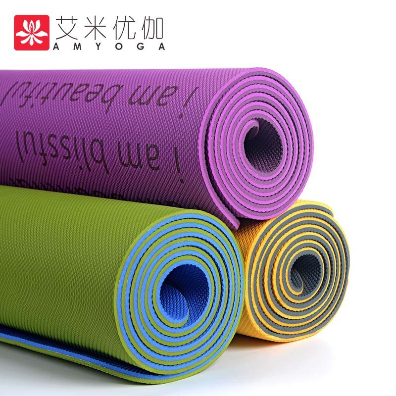 Amy Yoga Antiderrapante TPE Tapete de Yoga Importado de Taiwan Iniciante Homens Mulheres Engrossado Fitness Yoga Mat