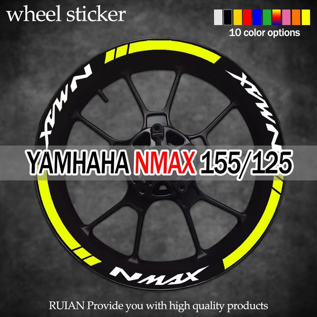 Adesivos de Roda para Motocicleta Yamaha NMAX155 2025, Acessórios de Vinil Modificados para Scooter