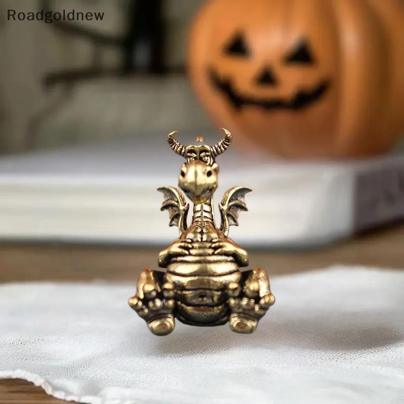 RGN Fengshui Chinês Dragão Voador Estátua Estatuetas De Bronze Do Vintage Luy Animal Decorativas Decoração Para Casa Orn