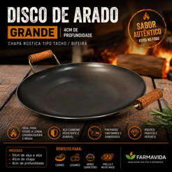 Disco de Arado Super Grande 52 cm de cabo a cabo 4 mm de chapa