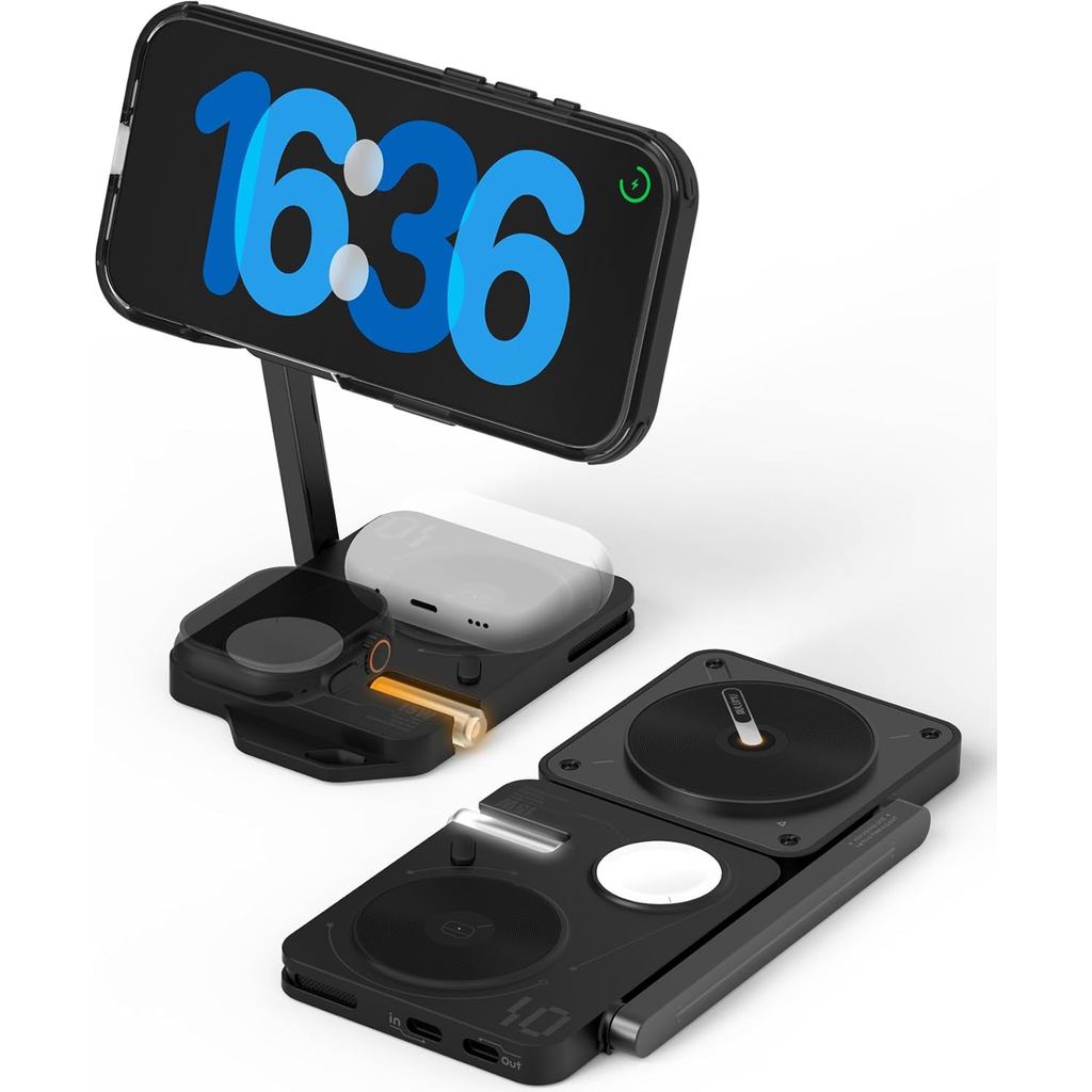 Aulumu MagSafe-Compatible M01 4-in-1 Wireless Charging Station | 15W Collapsible
