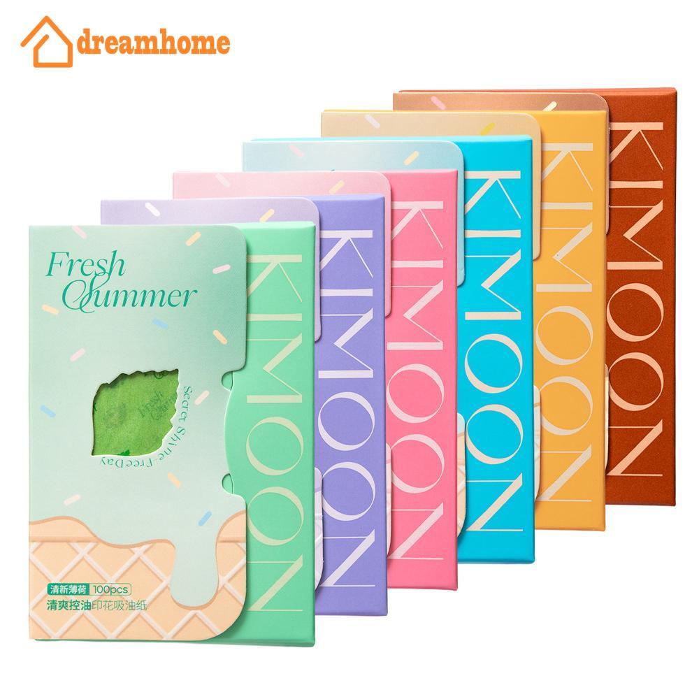 DREAMHOME 6 Fragrância Opcional 100 Pcs Papel Absorvente De Óleo Facial Toalhetes De Controle De Verão Folha Oleoso Limp