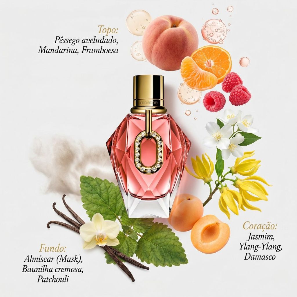 Perfume Paco Rabanne Million Gold For Her Pure Diamonds Eau de Parfum Feminino - 90 ml — imagem 2 de 2