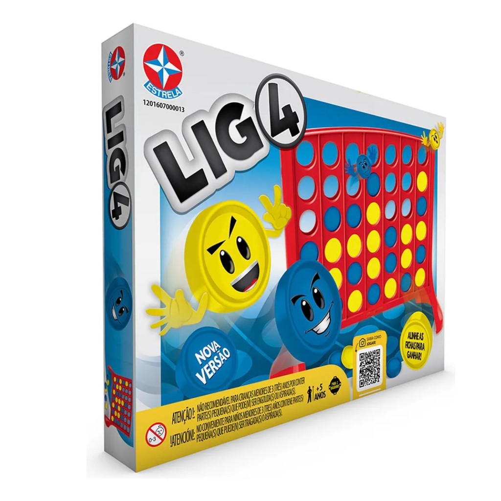 Jogo Lig 4 Estrela Tabuleiro Clássico Crianças Diversão