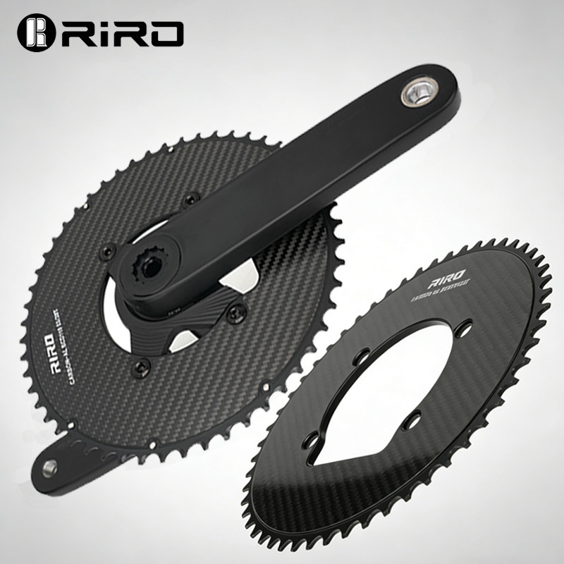 RIRO Ultra Light Chainring Fibra De Carbono Road Bike BCD110 Liga De Alumínio Roda Dentada De Bicicleta