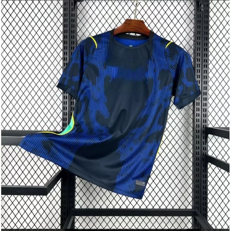 Camisa do Brasil Semelhante Seleção Brasileira Masculina Adulto Azul Torcedor Copa do Mundo Futebol Brasil