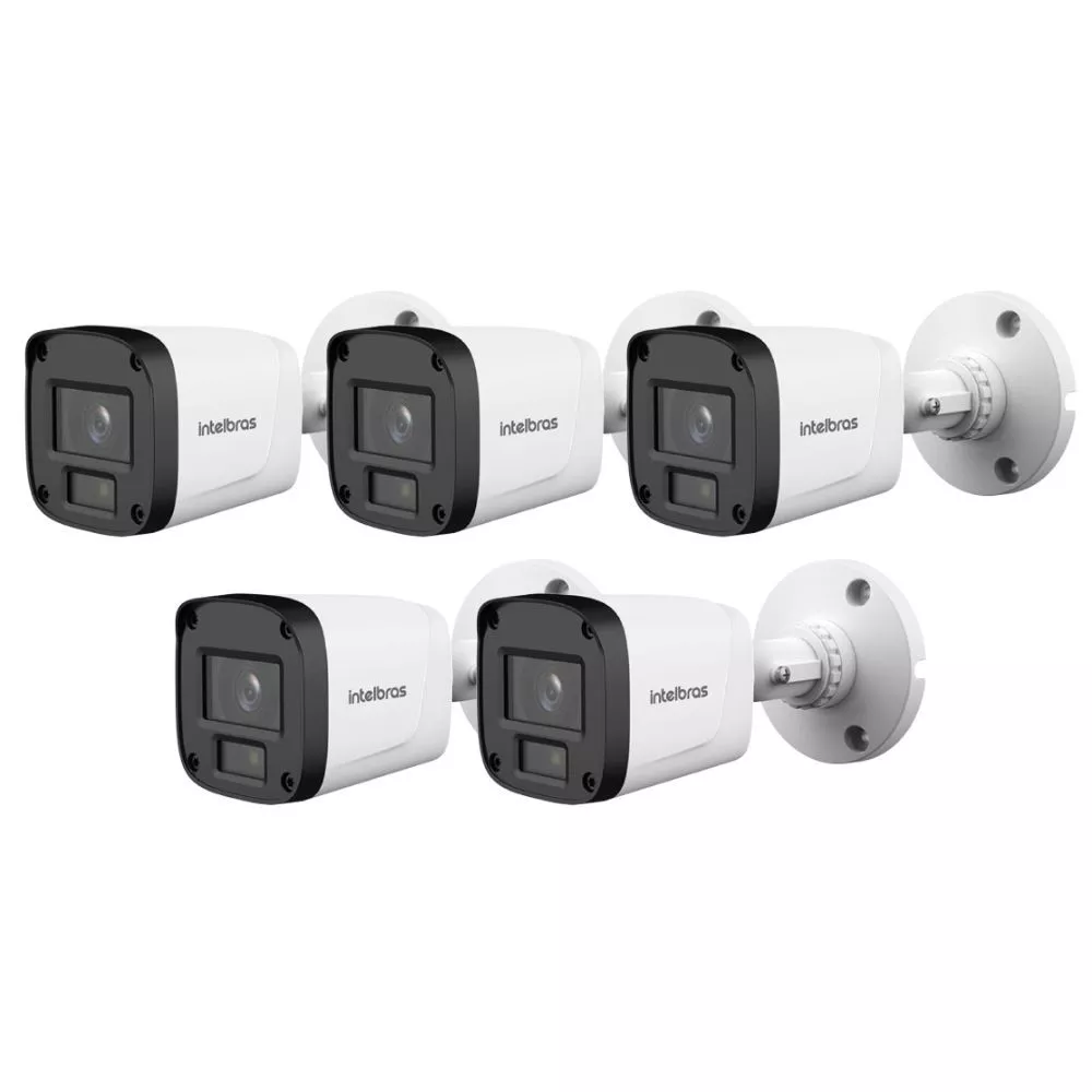 Kit 5 Câmeras Intelbras VHL 1220 B G2 Bullet HDCVI LITE Full HD 1080p, Lente 3.6mm, Visão Noturna 20m, IP66
