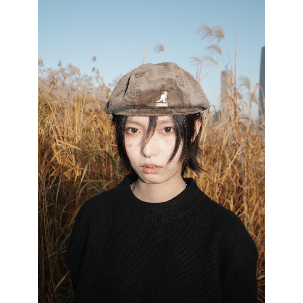 K Kangol Cord Hawker Boné Canguru Novo Estilo Boina de Veludo Boné Octogonal Boné Newsboy Homens Mulheres