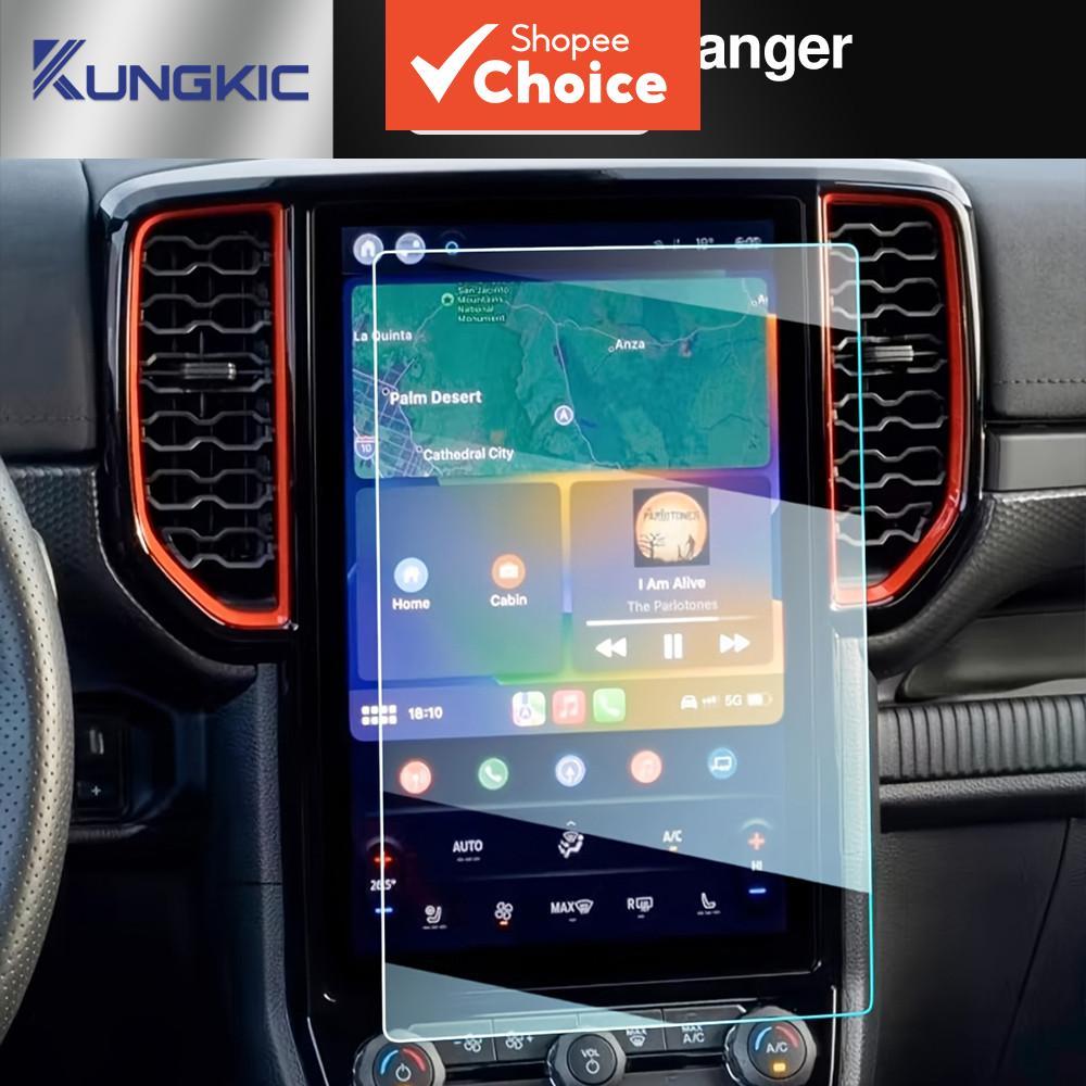 KUNGKIC Ford Ranger 2023 2025 121 Polegada HD Vidro Temperado Protetor De Tela De Navegação Acessórios Interiores De Car
