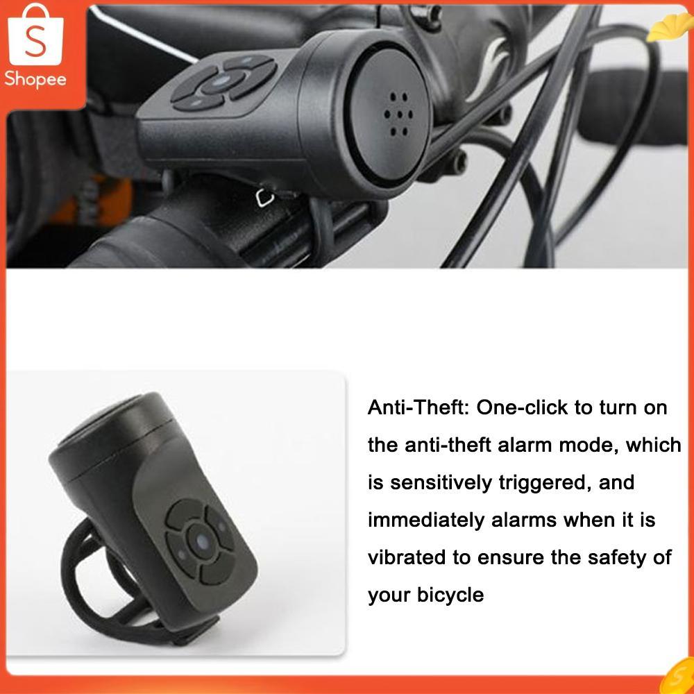 Hap siuke bicicleta sino 120db alto chifre elétrico recarregável bicicleta alarme anti-roubo à prova dwaterproof água