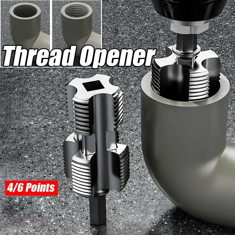 (Quente) Kit De Enfiador De Tubo De Pvc Espiral Redondo Die 4/6 Pontos PPR PPE Abridor De Rosca Interna Água Universal W
