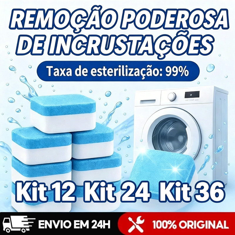Pastilhas Limpeza Lavadora 12/24/36 Unidades