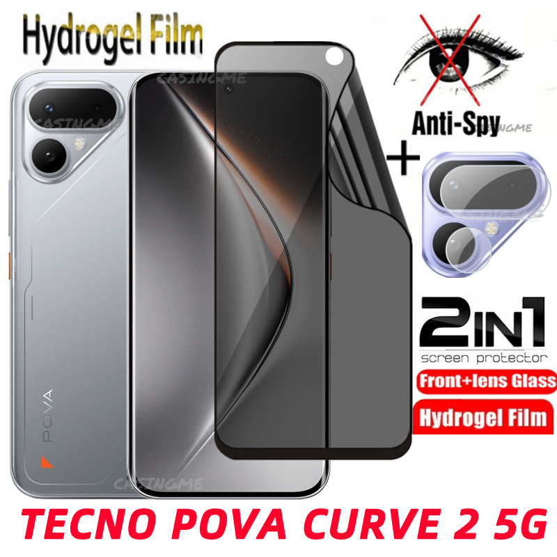 Tecno Pova Curve 2 5G Anti Peek Privacidade Filme De Hidrogel Macio Para Curve2 PovaCurve2 PovaCurve 4G Câmera Cobertura