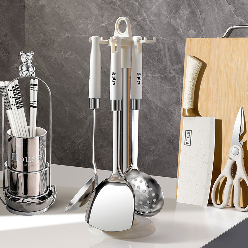 Espátula de aço inoxidável para cozinha, conjunto de utensílios de cozinha, espátula de cozinha, colher, espátula domést
