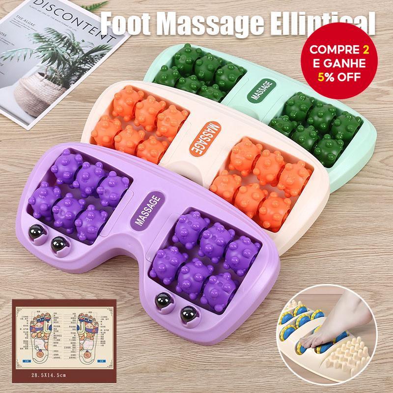 Massageador de Pés com Rolo Elíptico Massageador de Pontos de Acupuntura Rolo de Massagem para Saúde Massageador de