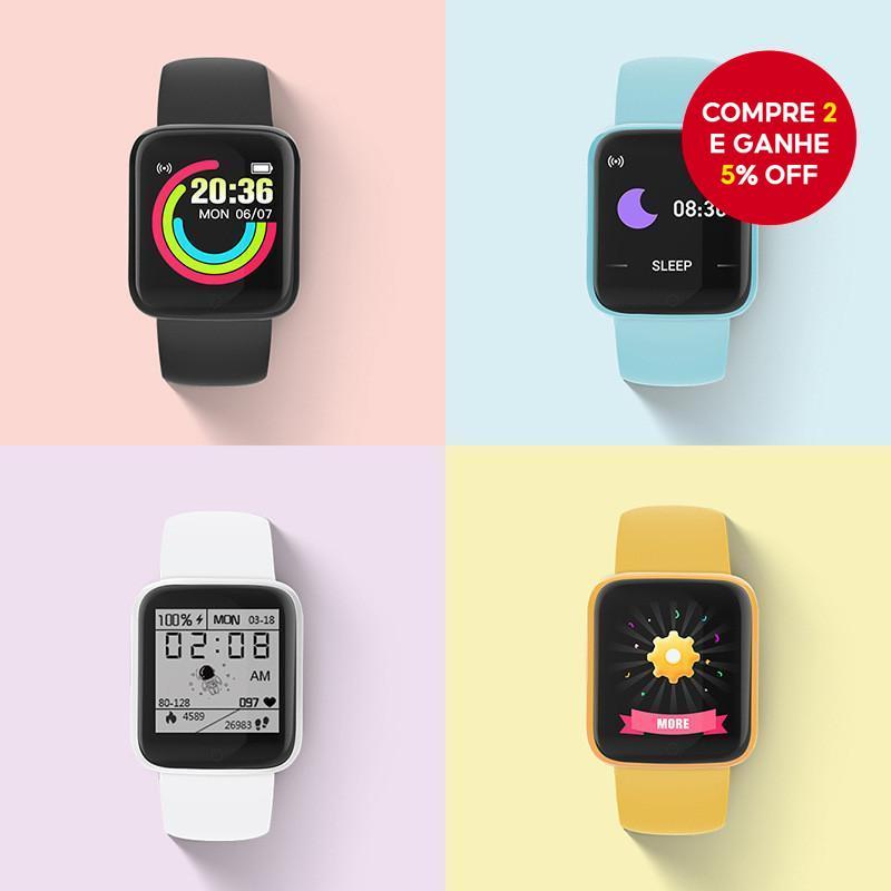 Y68 Crianças Smartwatch Relógio Inteligente Digital Monitoramento De Fitness Relógios Esportivos Eletrônicos Presente Na