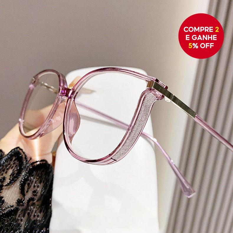 Novos Óculos Femininos com Bloqueio de Luz Azul, Estilo Grande e Fashion, Óculos para Computador.