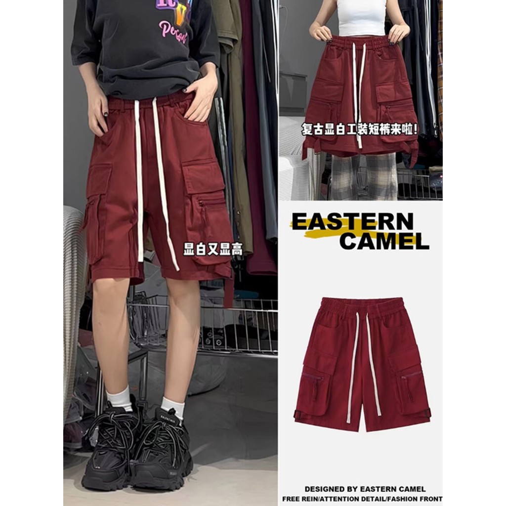 Americano High street macacão Shorts masculino feminino verão rua dança rua Wear calças esportivas Hip Hop All-Match Cas