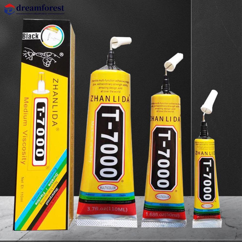 DREAMFOREST T7000 Contato Preto Celular Tablet Reparação Adesivo Zhanlida Forte t-7000 Cola 15ML 50ML 110ML Com Saída De