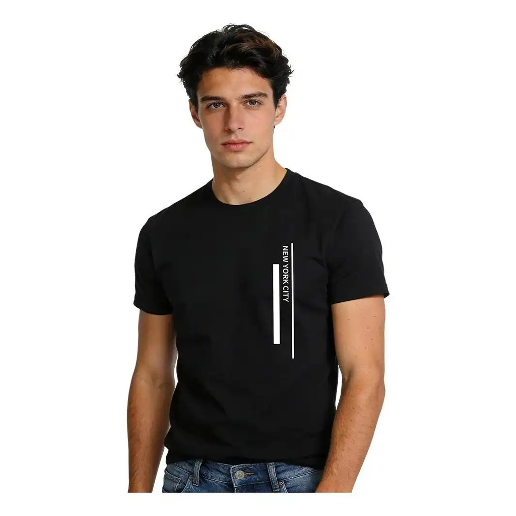 Camiseta Masculina Estampada Casual Esportiva Manga Curta Tecido Leve Confortável Blusa Masculina para Academia Passeio 