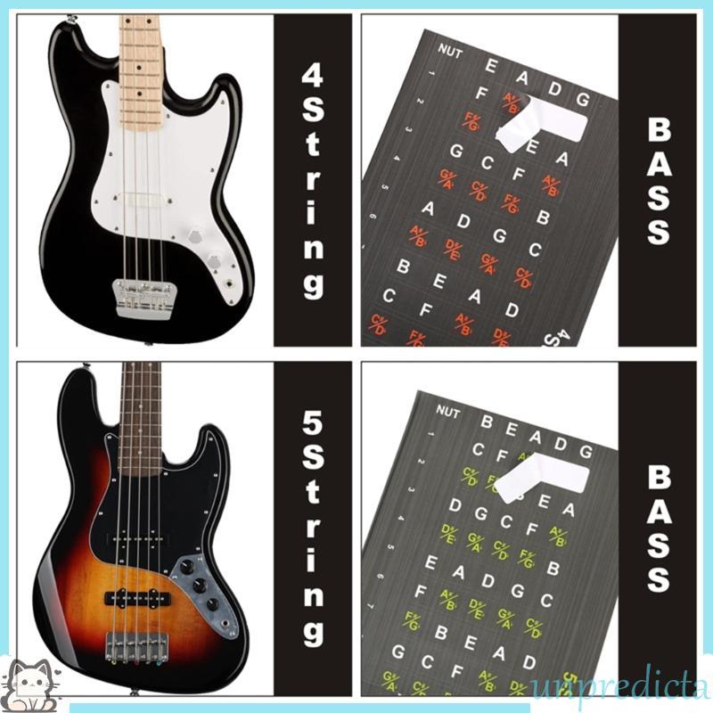 UNPR 1 Folha Adesivos Para Escalas Baixo, Fretboard,, Etiqueta, Guitarra Acorde Sti