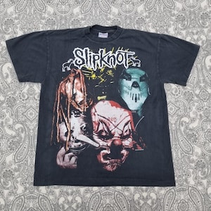Camiseta Masculina Feminina Oversized Estampa Slipknot Máscaras Banda Vintage Heavy Metal Streetwear T-shirt