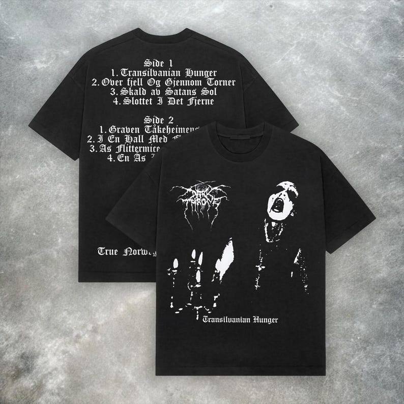 Music.Soul Camiseta Unissex Darkthrone Banda Black Metal Estampa Transylvanian Hunger Oversized Atemporal Premium Ele...