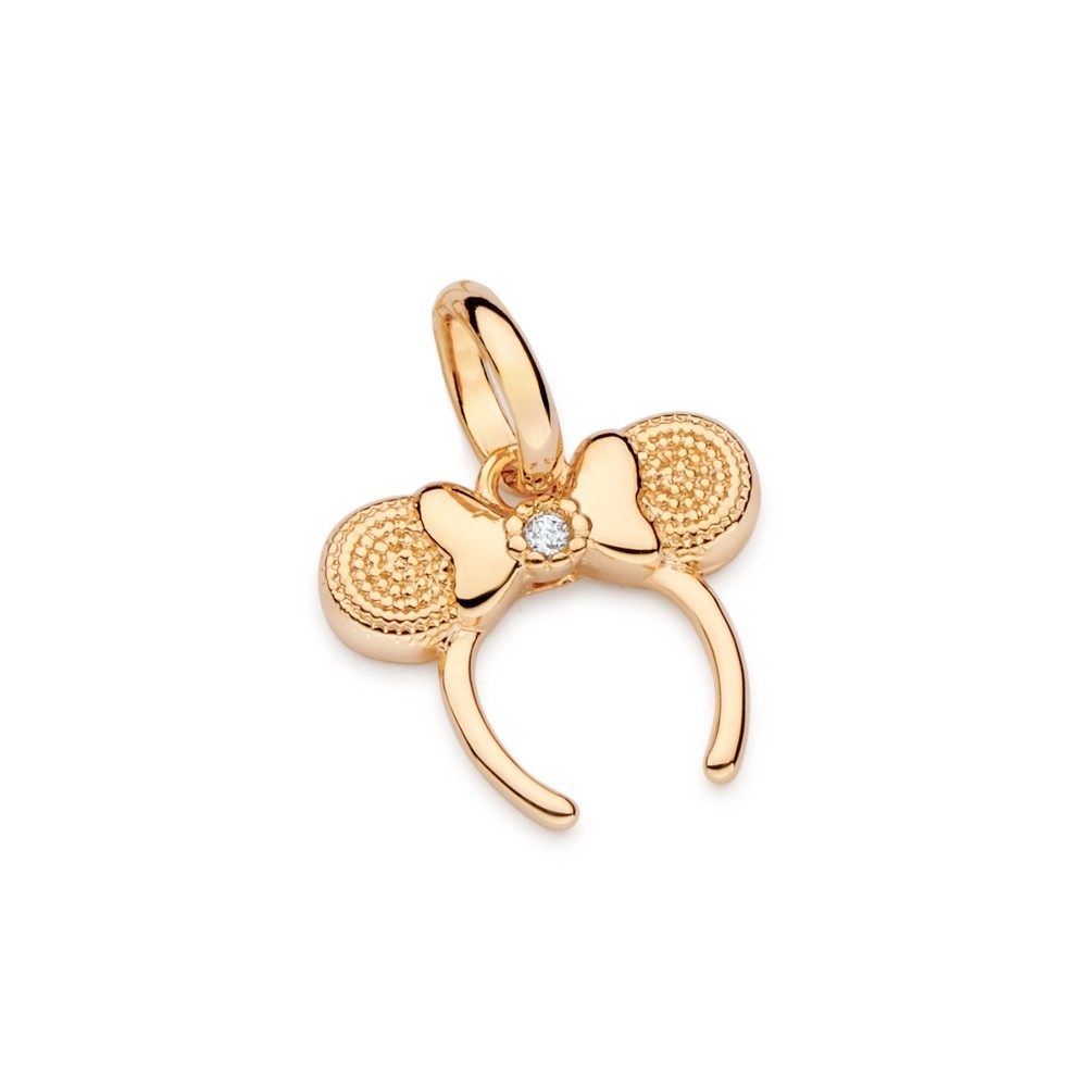 Pingente Rommanel Tiara Minnie Com Zircônia Banhado a Ouro 18k - 542838