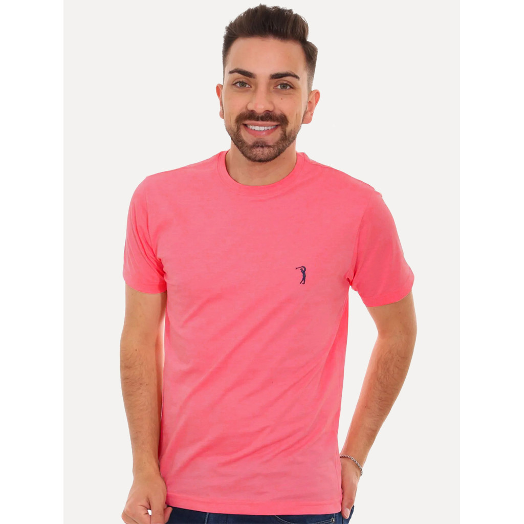 Camiseta Aleatory Masculina Dark Grey Icon Rosa Mescla Original