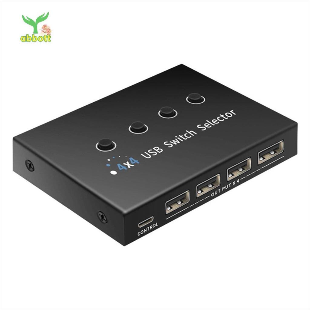 [Quick A] 4 Em 4 Saídas KVM Usb 2.0 Switch Hub Adaptador USB2.0 Impressora Splitter Switcher Para PC Laptop Teclado Mous