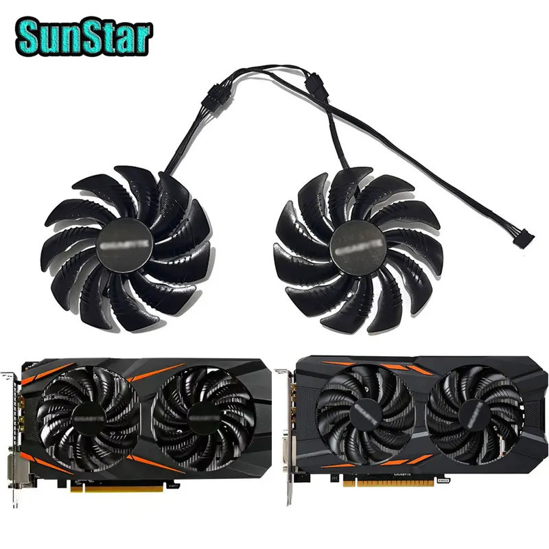Novo 88MM 4PIN T129215SU PLD09210S12HH Ventilador De Refrigeração Da Placa De Vídeo , Para Gigabyte GTX 1050 1060 1070 9