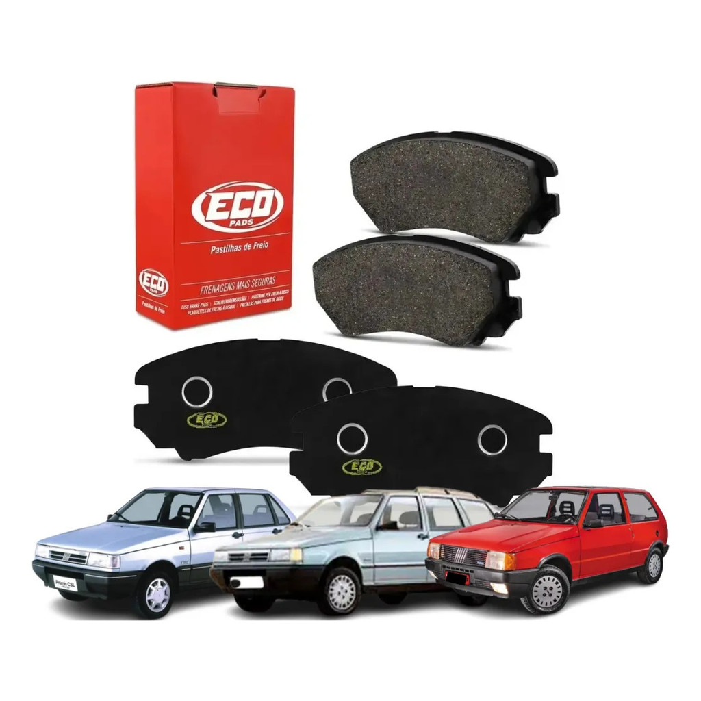 Jogo de Pastilha de Freio Dianteira Fiat Uno Mille, Elba, Prêmio e Fiorino - ECO1078