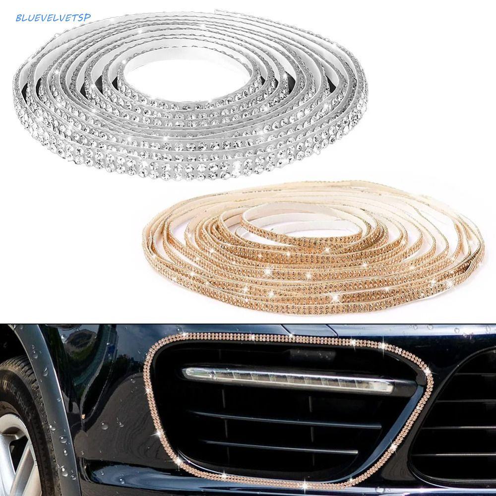 BLUEVELVETSP Bling Car Trim , Adesivos Autoadesivos Para Porta De Cristal De Carro Com Diamantes , Molduras Automáticas