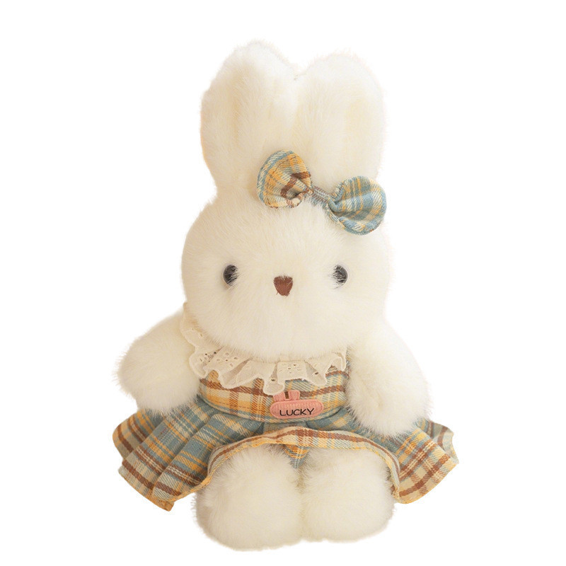 Flor grade coelho brinquedo de pelúcia boneca casal coelho boneca dormir abraço boneca crianças presente aniversário fem