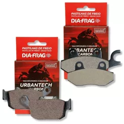 Kit Pastilhas de Freio Cb 300R Sem Abs 2009 A 2015 Diafrag