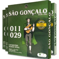 Kit 3 Encordoamento São Gonçalo Cordas P/ Cavaco Com Bolinha