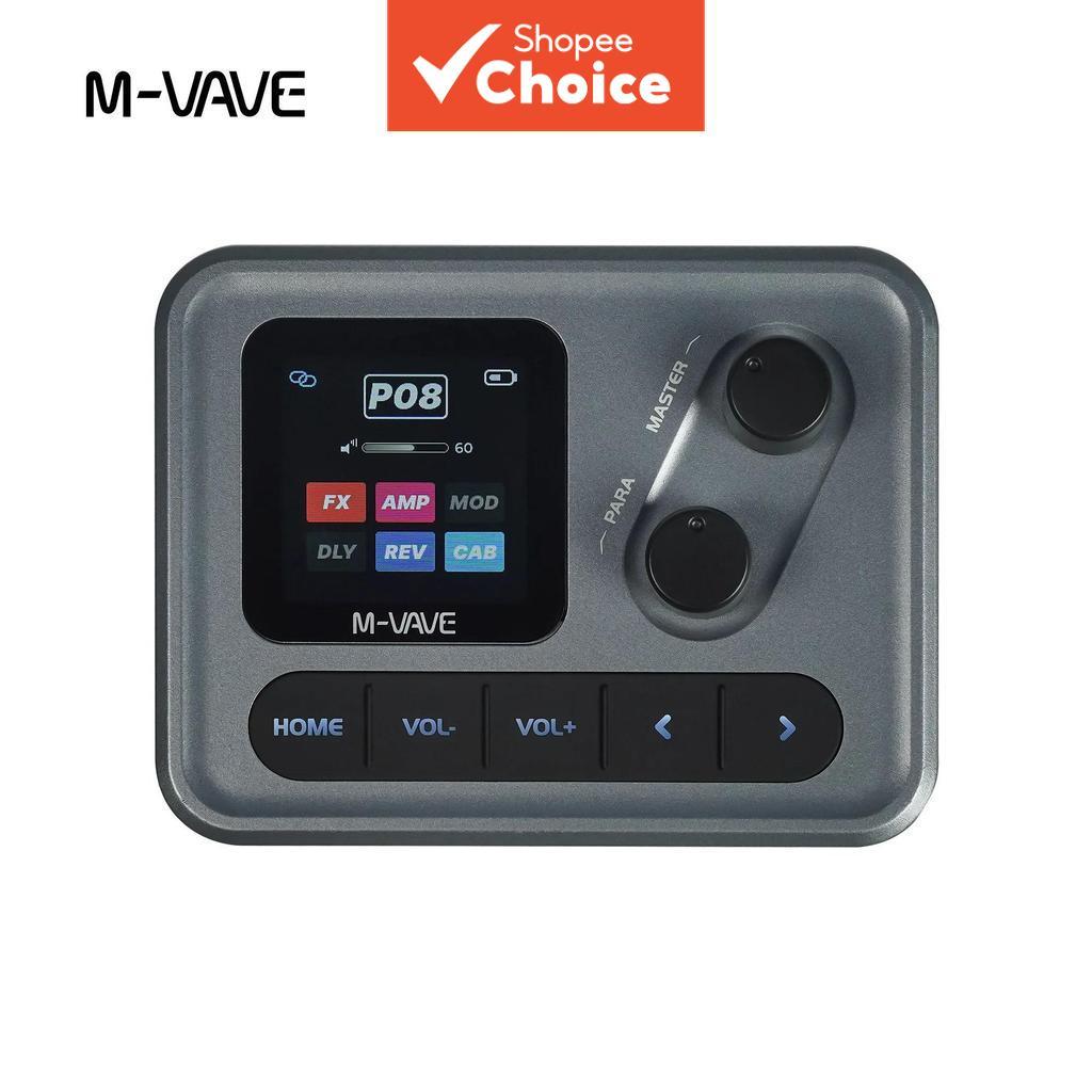 M-VAVE Pocket AMP Mini Amplificador de Guitarra e Baixo 1,54 Tela LCD Colorida Controle por APP Processador de Efeitos