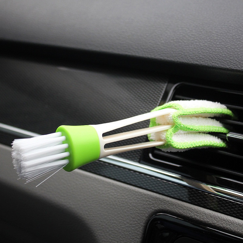 Escova de dupla face, usada para limpeza de saídas de ar de carros/pequenas superfícies/janelas/ferramentas.